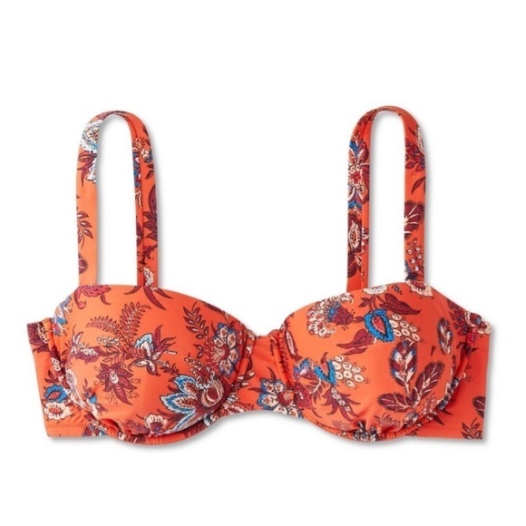 Women's Large Leafy Floral Print Underwire
Bikini Swim Top - RHODE D/DD … - Picture 5 of 7